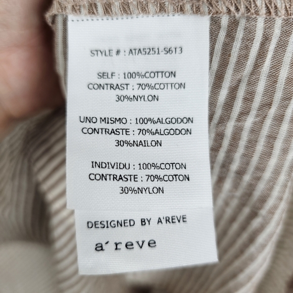 A'REVE Striped Lace Button Up Shirt - Picture 8 of 9